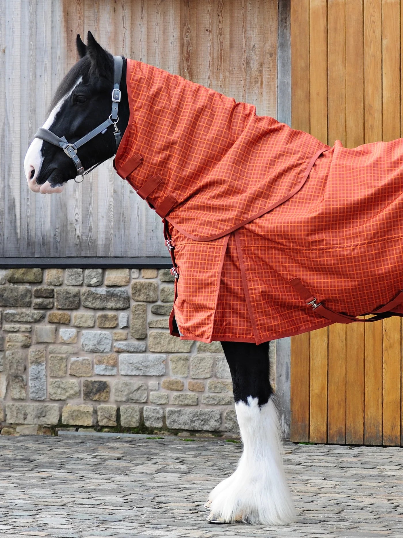 Epic Classic No Fill Turnout Hood - Broad Fit - Orange Check