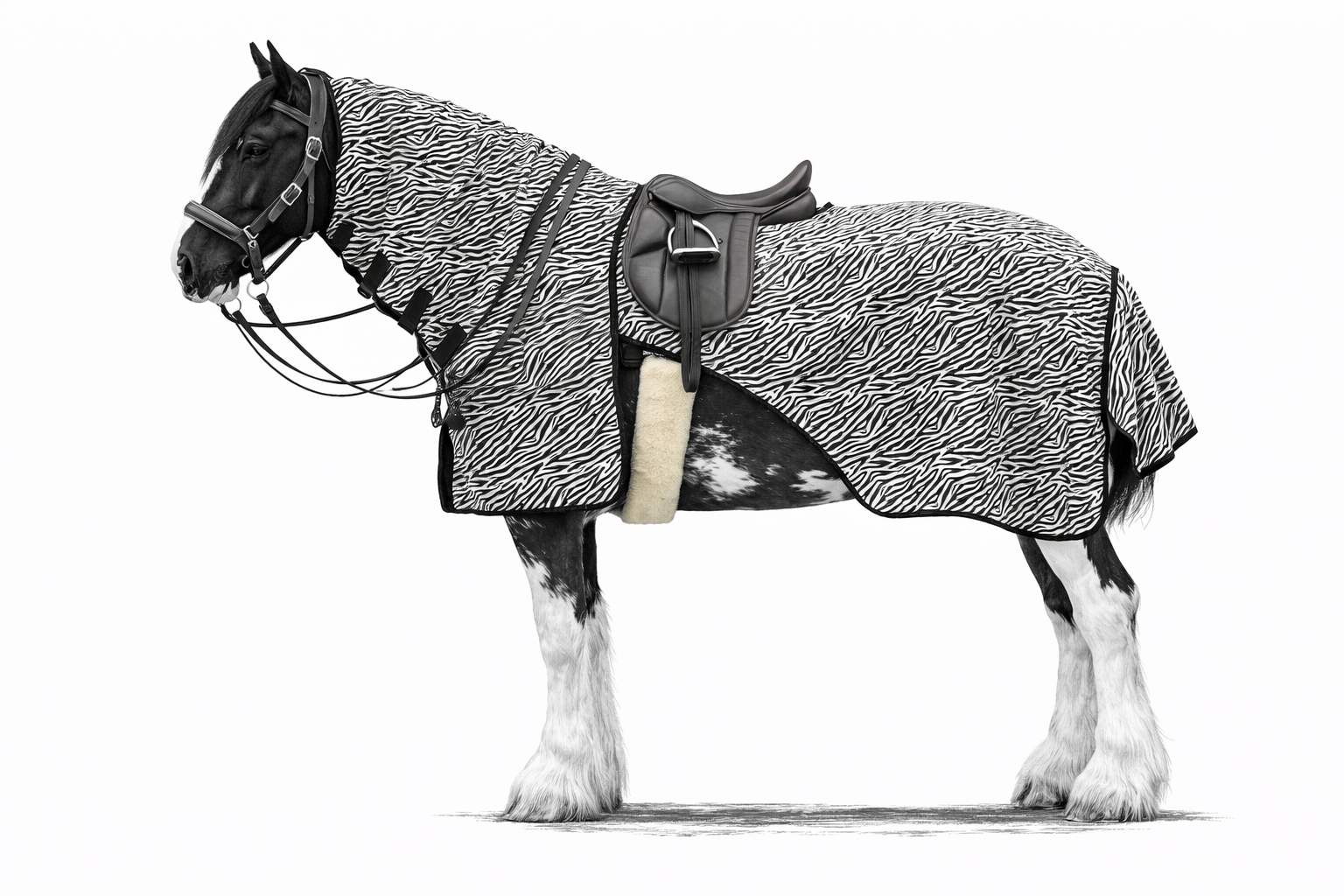 Epic Classic Zebra Ride-On Fly Rug - Broad Fit